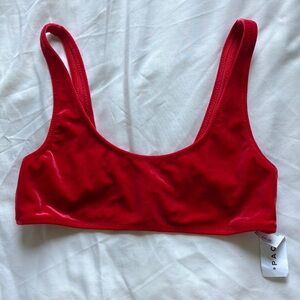 Kendall & Kylie Red Bathing suit Top NWT
